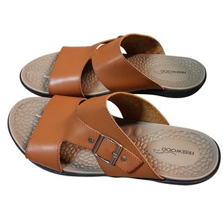 FREEWOOD SANDALS รองเท้าแตะแบบสวม รุ่น 23-280  สีแทน / น้ำตาล ( TAN / BROWN )