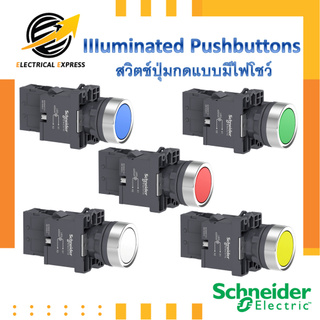 IIIuminated/Pushbuttons/XA2/ปุ่มกด/สวิตช์ปุ่มกด/Schneider/ XA2EW31B1/XA2EW33B1/XA2EW34B1/XA2EW35B1/XA2EW36B1/24VAC/DC