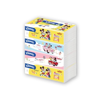 Kleenex Mickey Facial Soft 115sheets×Pack4 คลีเน็กซ์ มิกกี้ซอฟท์ กระดาษทิชชู่ 115แผ่น×แพ็ค4