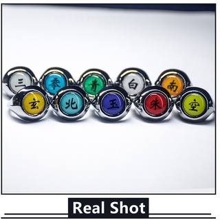 สร้อยคอจี้แหวนแฟชั่น Akatsuki Ninja Naruto Ring Uchiha Itach Akatsuki Orochimaru สไตล์ญี่ปุ่น