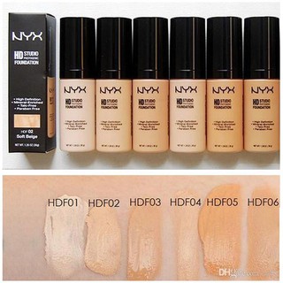 รองพื้น  nyx hd studio photogenic foundation รองพื้นสูตรพิเศษสุดๆ ด้วยนวัตกรรมแสงฟุ้งกระจายทำให้ผิวเรียบและไร้ที่ติ