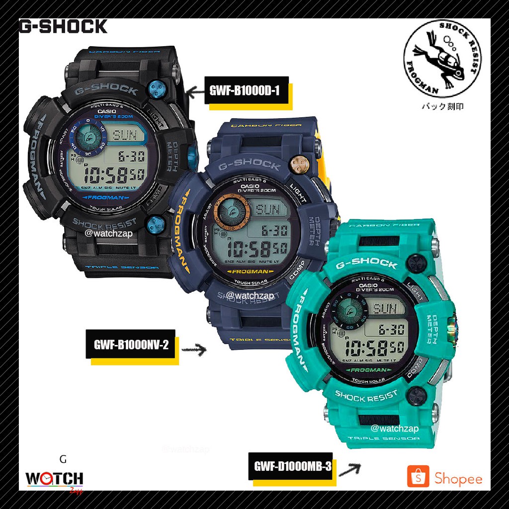 Casio G-Shock นาฬิกาข้อมือผู้ชาย รุ่น GWF-D1000 GWF-D1000B-1 GWF-D1000NV-2 GWF-D1000MB-3