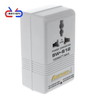 SINGWAY 100W 110V/120V to 220V/240V Step-Up&amp;Down Voltage Converter Transformer Travel White