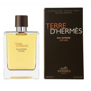 ของแท้!!! Terre DHermes Eau Intense Vetiver Hermès EDP for men 100ml Tester box ของใหม่ (พร้อมส่งค่ะ)