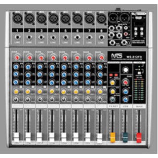 Mixer NTS MS-812FX MIXER+บูลทูส 8 mono +Fx / USB/Bluetooth เล็กๆ เสียงดี มิคเชอร์ ผสมเสียง