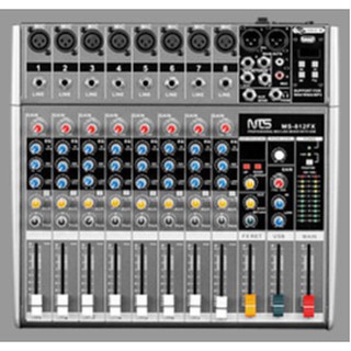 Mixer NTS MS-812FX MIXER+บูลทูส 8 mono +Fx / USB/Bluetooth เล็กๆ เสียงดี มิคเชอร์ ผสมเสียง