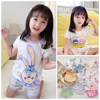 ชุดเสื้อกางเกงขาสั้น ชุดลำลองผ้านิ่ม🧸