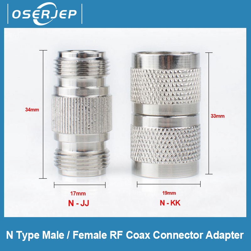 อะแดปเตอร์เชื่อมต่อ SMA เป็น N RF Coax 2 ชิ้น