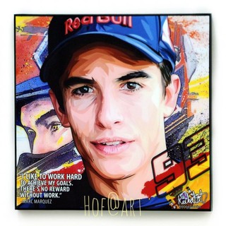 Marc Marquez มาร์ก มาร์เกซ MotoGP รูปภาพ​ติด​ผนัง​ pop art​ กรอบรูป​​ นักแข่งรถ นักกีฬา ของขวัญ​​ แต่งบ้าน รูปภาพ