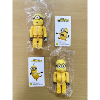 ฟิกเกอร์ bearbrick 100%  Series 42 : Minion แบบเดี่ยวและคู่(ตัวลับ) (ใหม่ในซองมีการ์ด) ของญี่ปุ่นแท้💯(งาน Medicom Toy)