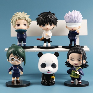 โมเดลฟิกเกอร์ PVC อนิเมะ Jujutsu Kaisen Gojo Satoru Inumaki Toge 6 ชิ้น ต่อชุด