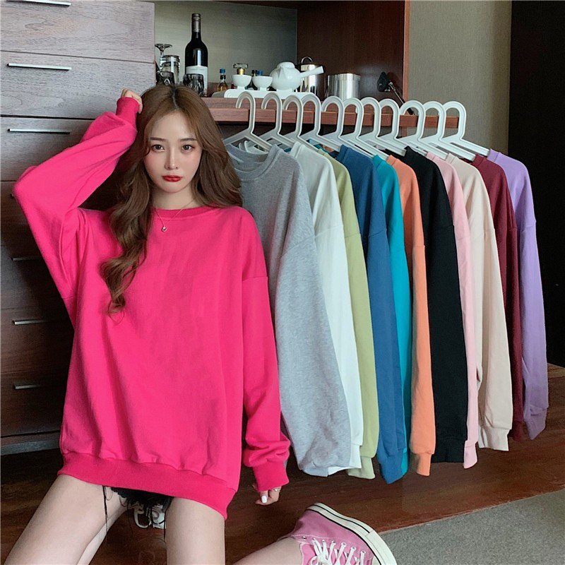 Fulllove พร้อมส่ง โมเดลพื้นฐาน เสื้อกันหนาว เสื้อสเวตเตอร์ไหมพรมสไตล์เกาหลี มี9สี รุ่น8000