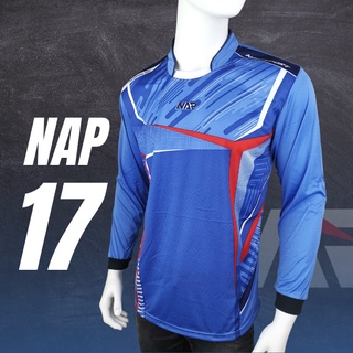 NAP17 เสื้อกีฬา แขนยาว ผ้าไมโคร ไซส์ S-XXL