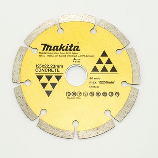 MAKITA (มากีต้า)  (A-84115)ใบตัดเพชร 5" แท้ A-84115 ใบเพชร 5" แท้ ร่อง ตัดคม 2ดาว