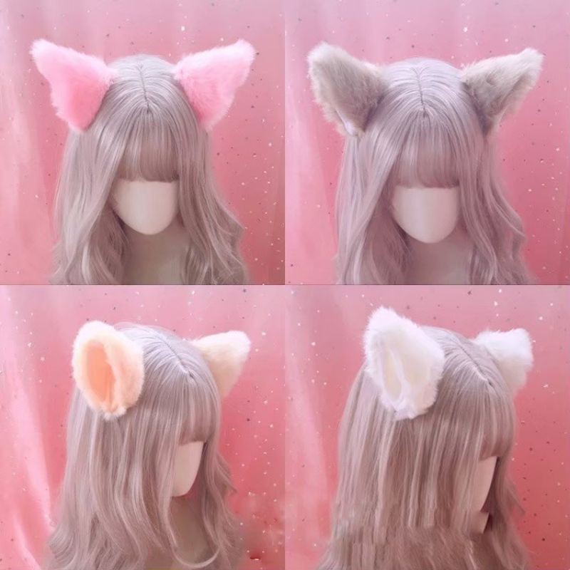 หูแมวขนฟู หูแมว แบบกิ้บ [พร้อมส่ง] มีให้เลือกหลายสี
