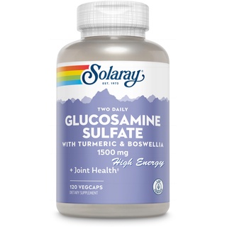 Solaray, Glucosamine Sulfate with Turmeric &amp; Boswellia, 1500 mg, 120 VegCaps