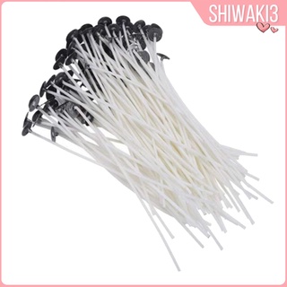 [Shiwaki3] ไส้เทียนผ้าฝ้าย 100% ไร้ควัน 100 ชิ้นสําหรับทําเทียน Diy 9 ซม.