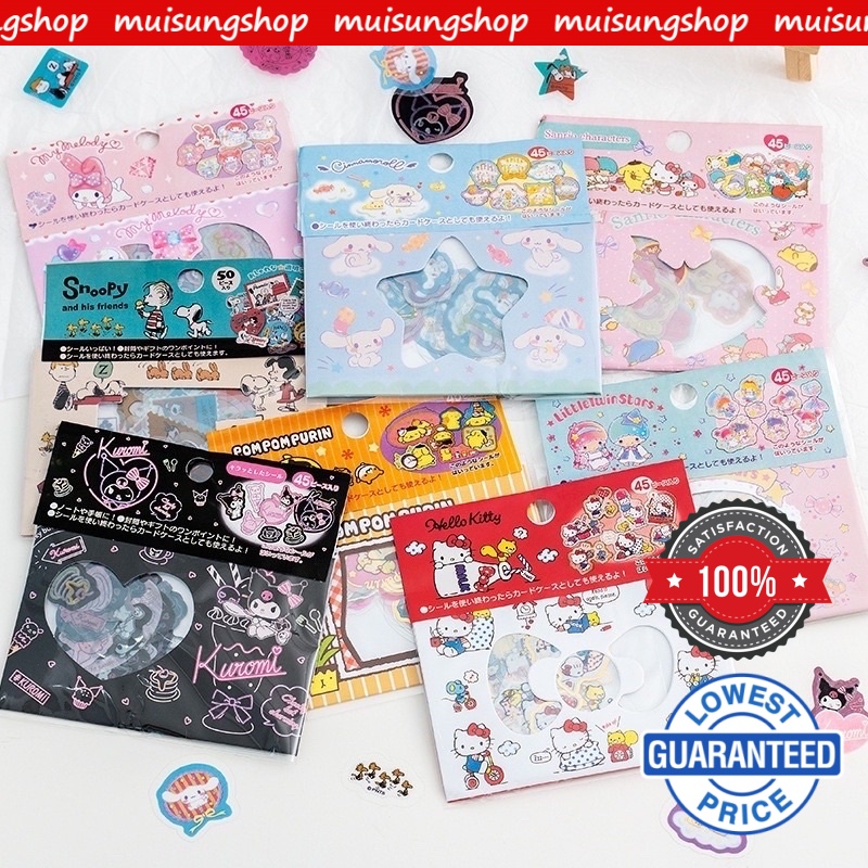 สติ๊กเกอร์ใส กันน้ำ ตกแต่งของใช้ทั่วไป ลายการ์ตูน ลายสัตว์น่ารัก สําหรับตกแต่งสมุดไดอารี่ 45 ชิ้น By MUISUNGSHOP