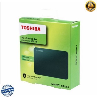 LABLILI【READY STOCK】TOSHIBA CANVIO READY / BASIC 500GB  USB3.0 EXTERNAL HARD DISK (BLACK)