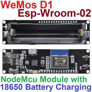 WeMos D1 Esp-Wroom-02 (ESP8266) Motherboard Mini WIFI NodeMcu Module 18650 Battery Charging NodeMcu Development Board PW