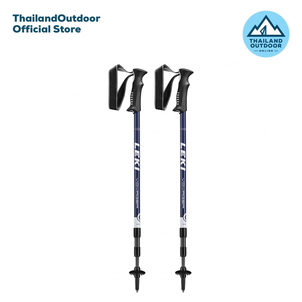 Leki ไม้เท้าเดินป่า รุ่น Voyager  Leki Voyager / Silver Gray - White