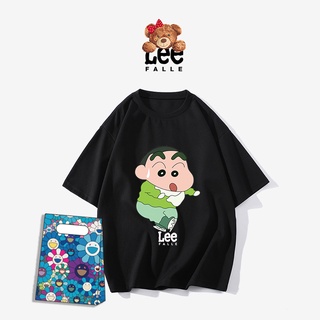 [S-5XL] Leefalle ใหม่ เสื้อยืด พิมพ์ลายการ์ตูน ขนาดเล็ก สําหรับคู่รัก