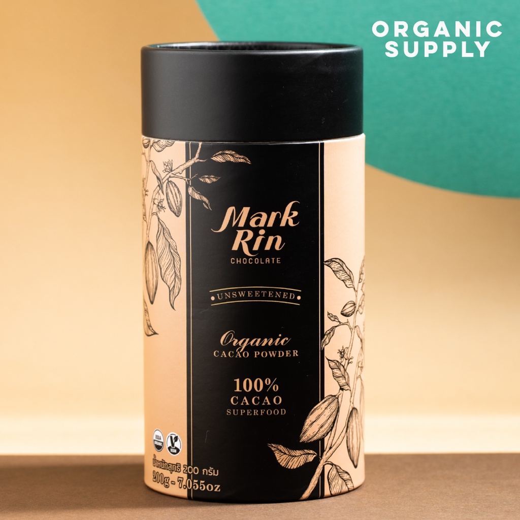 MarkRin Organic Cacao Powder Superfood คาเคาผงออร์เเกนิค 200 กรัม