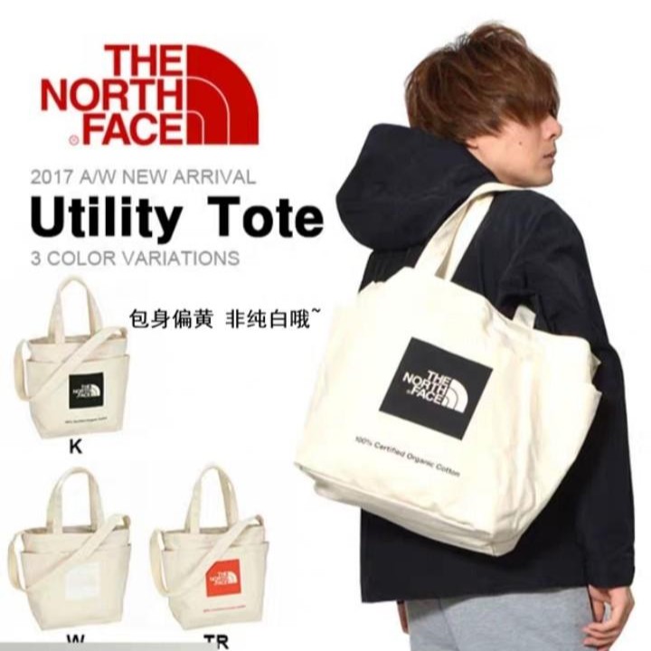 กระเป๋าผ้าสะพายข้าง The North Face - Utility Tote รุ่นพิเศษจากญี่ปุ่น ของใหม่ ของแท้ พร้อมส่ง กระเป๋าผ้า กระเป๋าเดินป่า