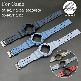 สายนาฬิกาข้อมือ สายยางซิลิโคน ลายพราง สําหรับ Casio GA-110 GA100 GD-120