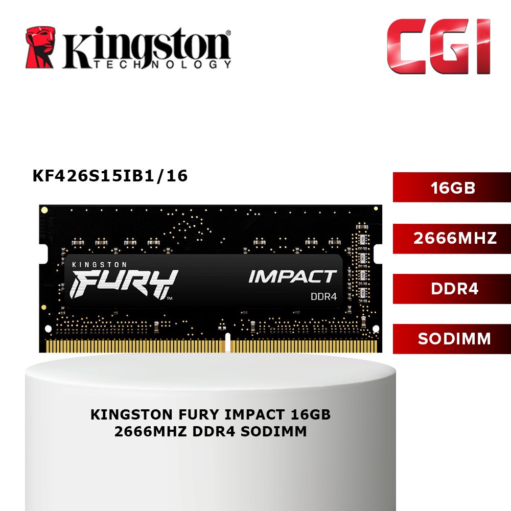 Kingston FURY Impact 16GB 2666MHz DDR4 SODIMM (KF426S15IB1/16)