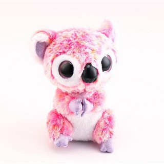 Ty Beanie Boos ตาใหญ่ 6 "15 ซม. ตุ๊กตาหมีน้อยลายชมภูน่ารัก