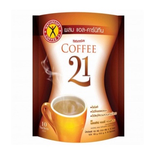 (แพ็ค 10 ซอง) Naturegift 21 Coffee Instant Coffee Powder เนเจอร์กิฟท์ ทเวนตี้ วัน คอฟฟี่ กาแฟปรุงสำเร็จชนิดผง 135 กรัม