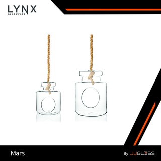 JJGLASS - (LYNX) Mars - แจกันแขวน Terrarium ทรงโหล เนื้อใส พร้อมเชือกเส้นใหญ่