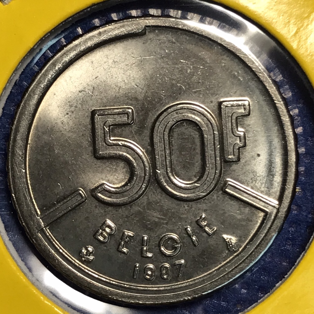 No.60429 ปี1987 เบลเยี่ยม 50 FRANCS เหรียญสะสม เหรียญต่างประเทศ เหรียญเก่า หายาก ราคาถูก