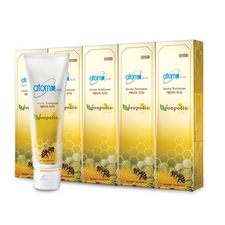 1 แพ็ค(มี 5 หลอด) ATOMY TOOTHPASTE อะโทมี่ ทูธเพสต์ ยาสีฟันสารสกัดจากพรอพพอลิส 200 กรัม