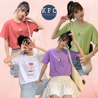 🌟KFC🌟เสื้อยืด Oversize 🍉🍇🍓🍈🍍สกรีนลาย-ผลไม้- ผ้านิ่มใส่สบาย ลายคมชัดพร้อมส่ง#F001