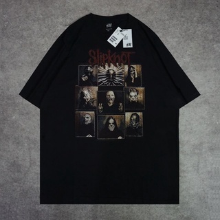 เสื้อยืดพิมพ์ลายแฟชั่น 🔥 ย้อนยุคเสื้อยืด พิมพ์ลายวงดนตรี SLIPKNOT SLIPKNOT SERIES แบบโลหะS-5XL 🔥