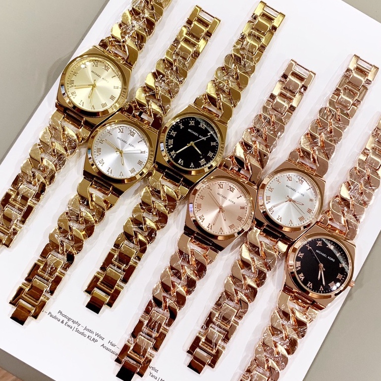 [ฟรีกล่อง] ของแท้ Michael Kors นาฬิกาข้อมือ สายสแตนเลส กันน้ํา หรูหรา