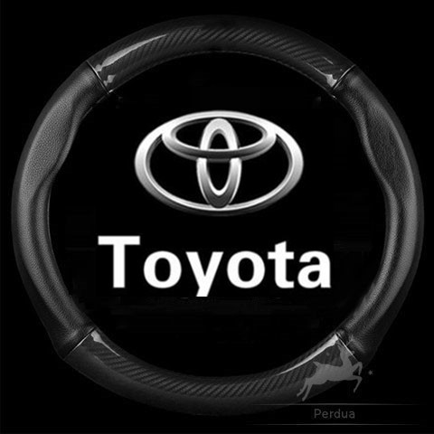 เคสหนังหุ้มพวงมาลัย คาร์บอนไฟเบอร์ สําหรับ Toyota Vios Altis Avanza Vellfire Innova Hilux