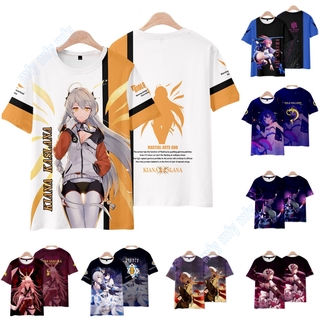 เสื้อยืดคอสเพลย์ Yae Sakura Kiana Kaslana ขนาดกะทัดรัด