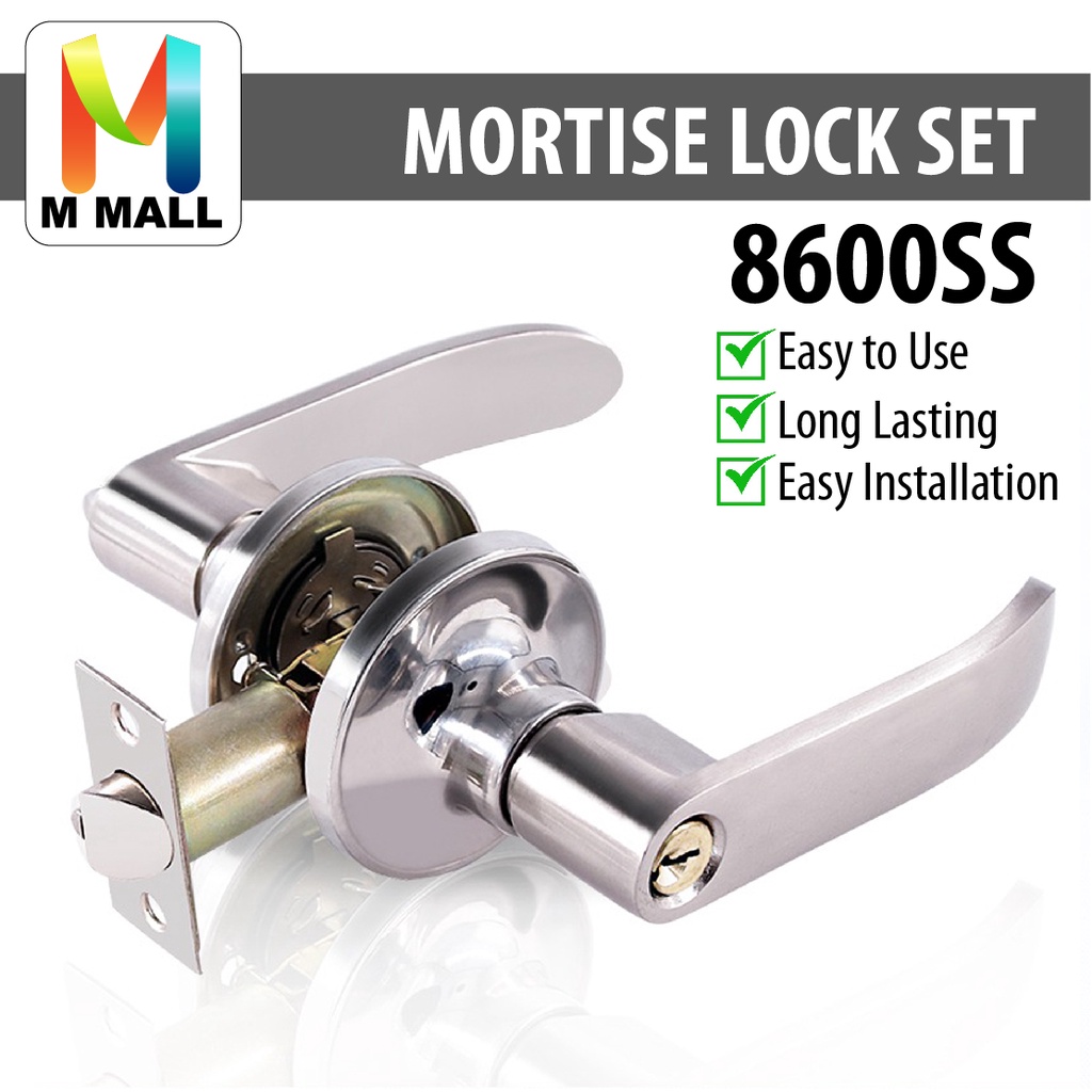 M MALL BALBIN MORTISE LOCK HANDLE SET 8600SS SILVER / 8600AC BRONZE / 8600MB สีดําสูง SECURITY ROOM