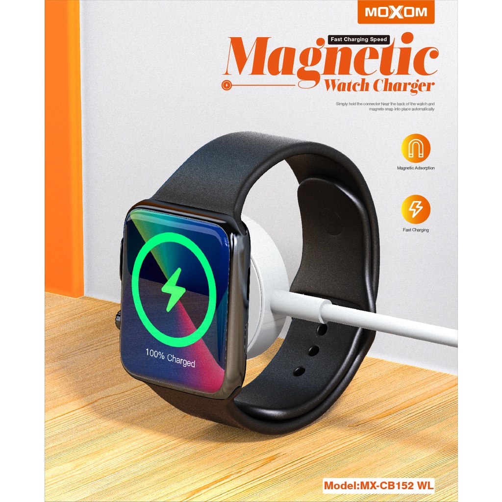 ที่ชาร์จสมาร์ทวอทช์ แบบไร้สาย แม่เหล็ก สําหรับ Apple Watch Series 5／6／7  พอร์ต USB แบบพกพา Magnetic Watch Charger