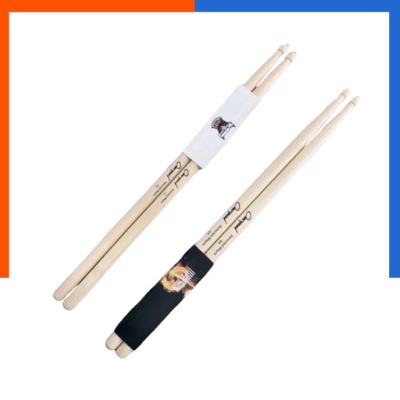 ไม้ตีกลอง กลองชุด แบบสีไม้/สีสด ตีกลองพาเหรด Overspeed (1คู่) ขนาด 5A/7A/5B/7B กลองแต๊ก กลองสแน ไม้กลอง US.Station