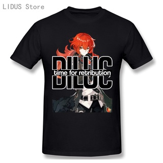 เสื้อยืดลําลอง ผ้าฝ้าย พิมพ์ลาย Diluc Time For Retribution Genshin Impact แฟชั่นสําหรับผู้ชาย