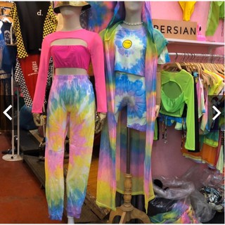 เสื้อครอปเปิดเว้าอกสีนีออน งานซีทรูน่ารัก 3 สี พร้อมส่งค่ะ