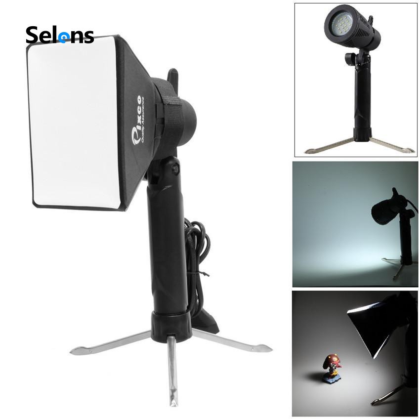 Selens ซอฟต์บ็อกซ์ แบบพกพา พร้อมขาตั้ง ตัวแปรแสง ไฟ LED