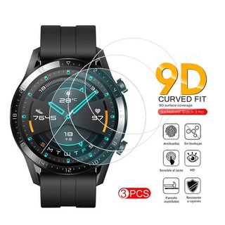 ของแท้ 100% ฟิล์มกันรอยหน้าจอ 9H สําหรับ Huawei watch 3 pro GT2 GT3 42 มม. 46 มม. GT2e GT Huawei Honor Magic2 GS3 3 ชิ้น