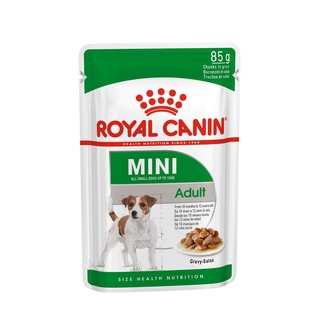 🌸Pet4You🌸โรยัลคานิน อาหารเปียก สุนัขโต พันธุ์เล็ก Royal canin Dog Pouch mini Ault(Gravy) อาหารเปียกสุนัข 85 กรัม