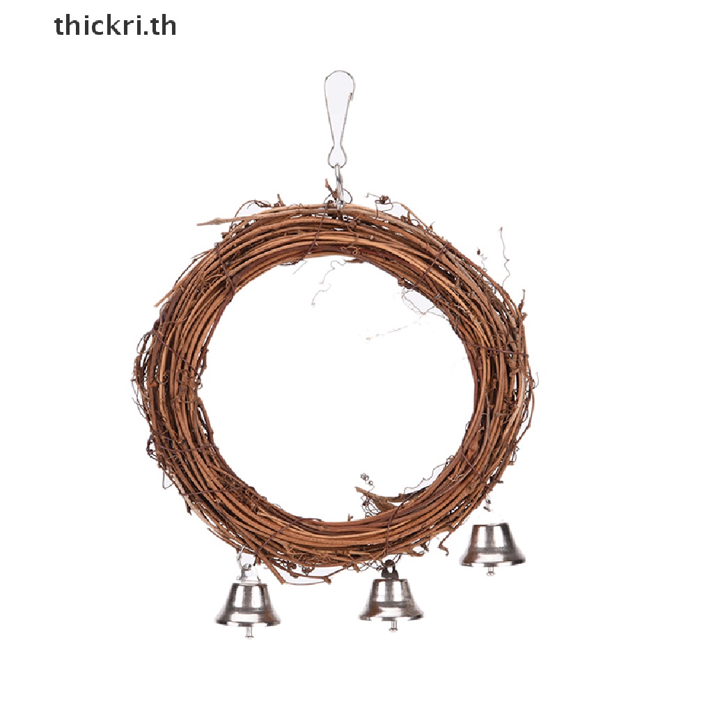 【TT】 1 x bird parrot rattan swing ring hanging pet parakeet budgie ...