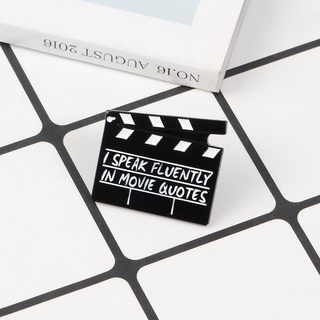 Film Clapper Enamel Pins Brooch Action Directors Cut Pins Badges Movie TV Handhelds Props Brooches Gift for Director